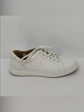 ABEO Encore lace sneaker shoe white leather tie comfort footbed platform 6.5